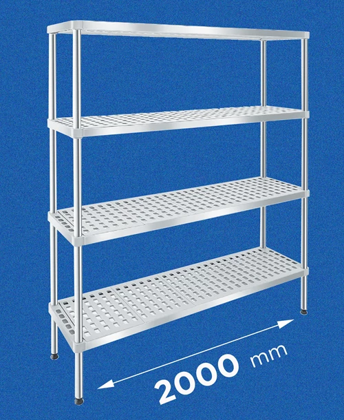 Scaffale in acciaio e plastica modulare per celle frigorifere da 2000 mm: modello INOXPLAST